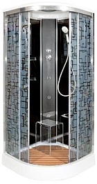 DTO Душевая кабина BМ1590 BLACK с гидромассажем – фотография-1