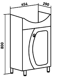 Runo Мебель для ванной Линда 50 – фотография-6