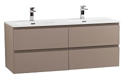 BelBagno Тумба с раковиной Kraft 120-2 подвесная Бежевый матовый – фотография-1