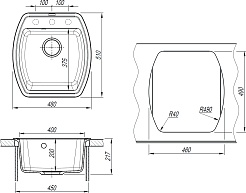 Florentina Мойка кухонная Нире 480 брауни – фотография-4