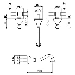 Webert Смеситель Alexandra AL750404010 золото, для раковины – фотография-2