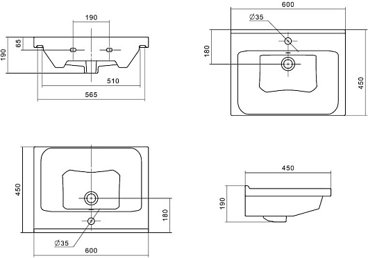 Vigo Мебель для ванной Nova 2-600 белая – картинка-19