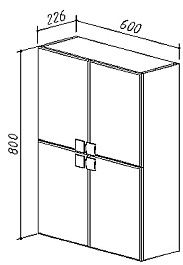 Belux Шкаф навесной "Импульс Ш 60" – фотография-2