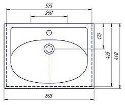 Misty Умывальник Калипсо 60 – фотография-3