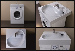 Stella Polare Раковина под стиральную машину Бьянка 60x60 – фотография-8