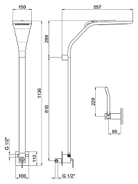 Webert Душевая система Wolo WO660302564 черная – фотография-2