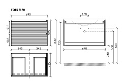 Sancos Тумба под раковину Folk 70 grey soft – фотография-3