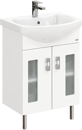 Onika Тумба с раковиной Кристалл 55.18 (Балтика) белая – фотография-1