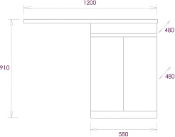 Onika Тумба с раковиной Милтон Нова 120 L под стиральную машину белая – фотография-8