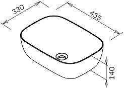 Am.Pm Мебельная накладная раковина Func 45 черная матовая – фотография-5