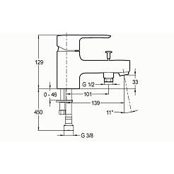 Jacob Delafon Смеситель для ванны July E16044-4-CP – фотография-2