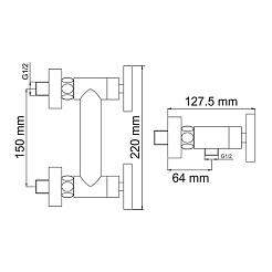 WasserKRAFT Смеситель для душа "Weser 7802" – фотография-4