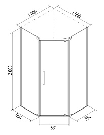 Erlit Душевой уголок ER 10110V-C1 – фотография-5