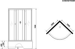 Niagara Душевая кабина Eco E100/40/TN/BK – фотография-12