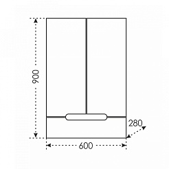 СанТа Шкаф подвесной Лондон 60х90 – фотография-2