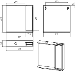Misty Мебель для ванной Гармония 80 R белая – фотография-14