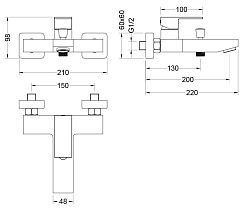 Aquatek Смеситель для душа и ванны Либра AQ1640CR хром – фотография-3