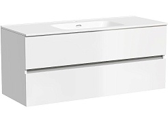 Sancos Тумба с раковиной Urban 120 белый глянец раковина Element 121 CN7006 – фотография-1