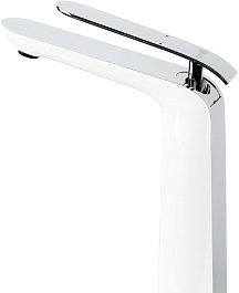 Lemark Смеситель для раковины чаши Melange LM4909CW белый/хром – фотография-5