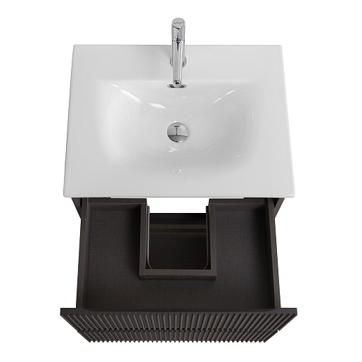 BelBagno Тумба с раковиной Uno 60 подвесная Темно-Серый матовый с раковиной BB-8099-60 – картинка-11