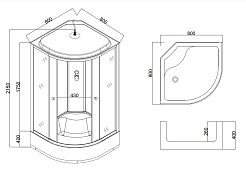 Taliente Душевая кабина 80/80 TA-8080M – фотография-3