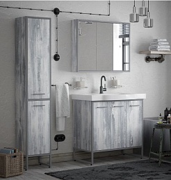 Corozo Мебель для ванной Айрон 90, серый/арт – фотография-4