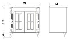 Атолл Тумба с раковиной "Александрия 85" айвори – фотография-3