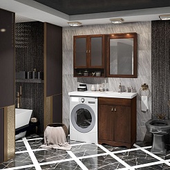 Opadiris Мебель для ванной Клио 120 R орех антикварный	 – фотография-5