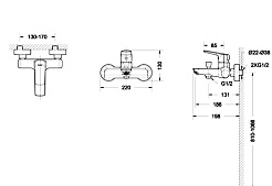 Promo Смеситель для ванны Real F6121179CP-01 – фотография-3