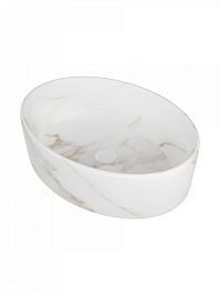 Teymi Раковина накладная в ванную Lori 50 мрамор белый матовый T50484 – фотография-5