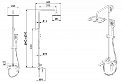 Bravat Душевая стойка Arden F6351385CP-A1-RUS хром – фотография-2