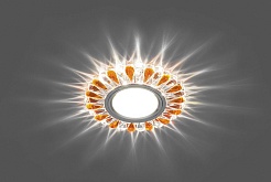 Feron Светильник встраиваемый CD902 с LED-подсветкой, прозрачный/коричневый – фотография-2