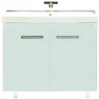 Misty Тумба с раковиной Джулия QVATRO 90 прямая белая