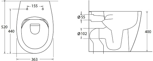 Allen Brau Унитаз приставной Fantasy 4.11007.20 белый глянец – фотография-22