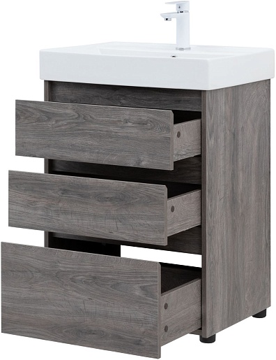 Aquanet Тумба под раковину Nova Lite 60 дуб рошелье – фотография-8