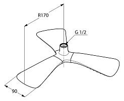 Kludi Верхний душ "Fizz 6757805-00" – фотография-5