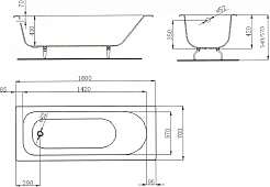 Maroni Ванна чугунная Orlando 1600x700 (445976) – фотография-2