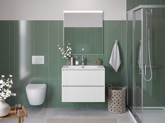 BelBagno Тумба с раковиной Uno mini 100 подвесная Bianco Opaco с раковиной BB-8099-3-100 – фотография-8