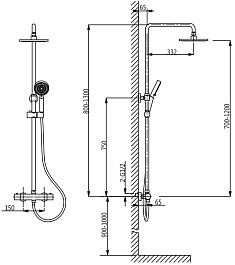 Timo Душевая система "Thermo SX-1050" – фотография-3