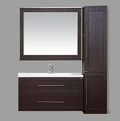 Misty Тумба с раковиной Марта 100 подвесная венге – фотография-3