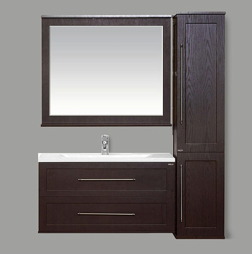 Misty Тумба с раковиной Марта 100 подвесная венге – картинка-3