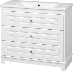 Misty Мебель для ванной Ларго 100 белая – фотография-5