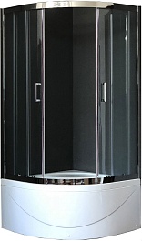 Royal Bath Душевой уголок RB 100BK-T-CH 100x100x1980 – фотография-1