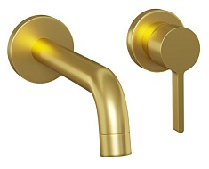 Paini Смеситель для раковины Brera 74PJ208 встраиваемый, брашированное золото