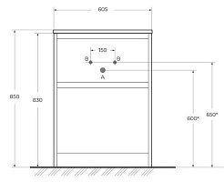 BelBagno Тумба с раковиной Kraft 39 60 напольная Bianco Opaco – фотография-13