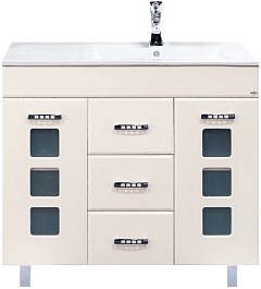 Misty Мебель для ванной Квадро 90 бежевая L – фотография-2