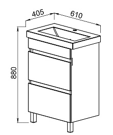 Stella Polare Тумба с раковиной Беатрис 60 – фотография-6