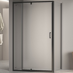 RGW Душевой уголок Passage PA-078B (PA-008B + Z-050-2B) 110x100 профиль черный стекло прозрачное – фотография-1