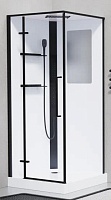 Esbano Душевая кабина ESM-QUADRO-90 (Left) 90x90 профиль чёрный