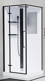 Esbano Душевая кабина ESM-QUADRO-90 (Left) 90x90 профиль чёрный – фотография-1